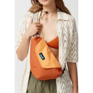 Kavu San Marine Sling Bag ~ Russet Valley Orange Green Crossover Boho Canvas